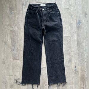 Abercrombie & Fitch The 90’s Baggy Low Rise Black Straight Leg Jeans 26/2R
